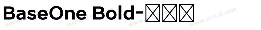 BaseOne Bold字体转换